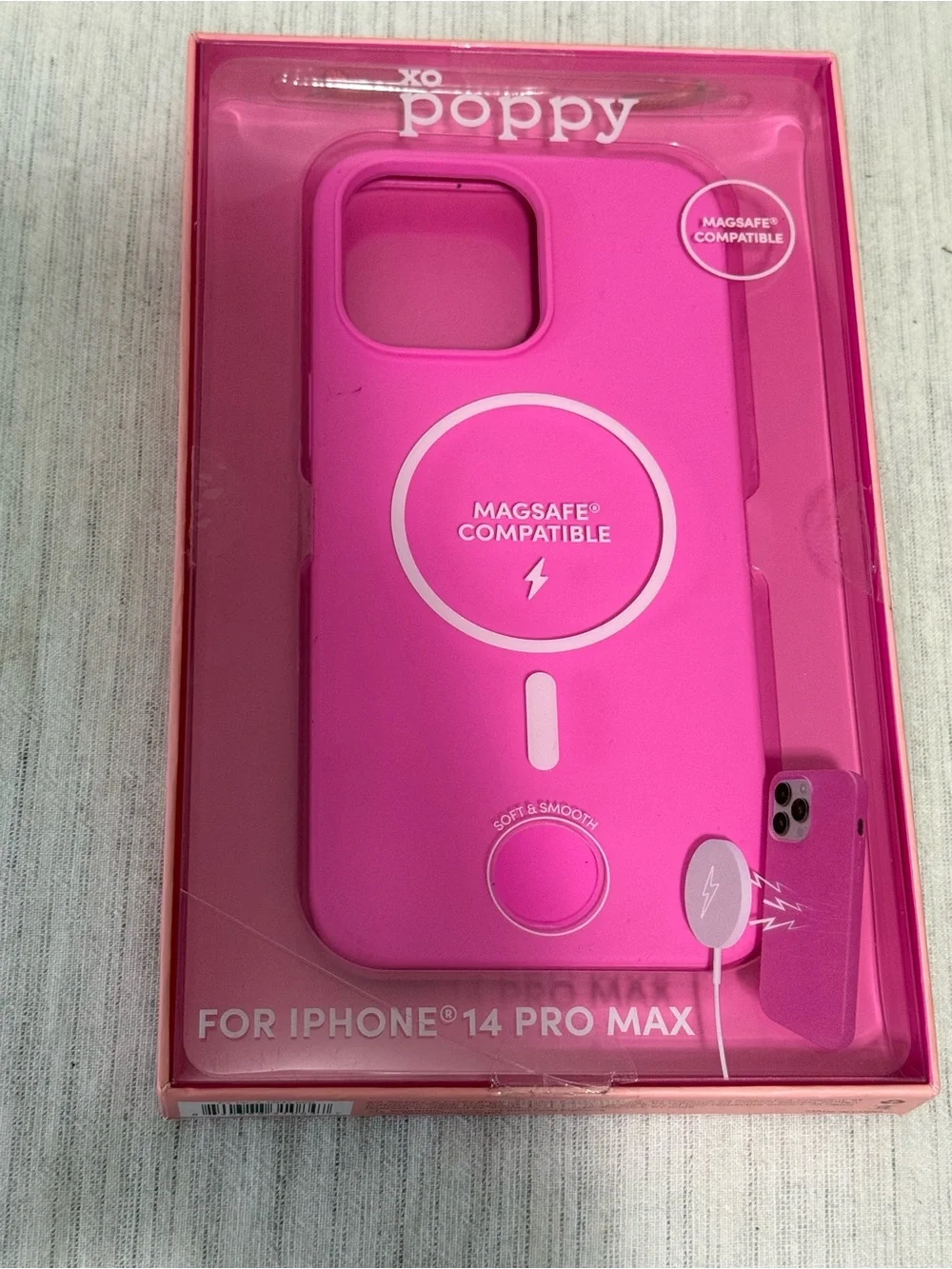 poppy MagSafe Compatible Pink Case for iPhone 14 Pro Max